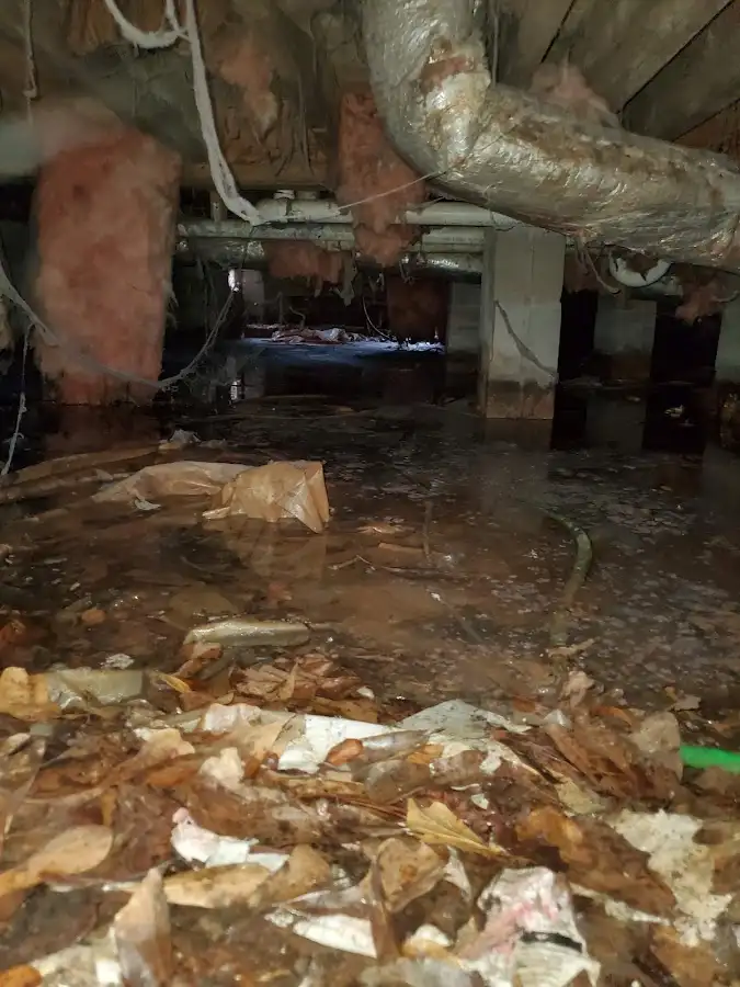 Crawl space flood assessment for Commercial Water Damage Restoration in Apple Valley